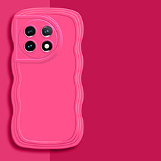 Custodia Silicone Ultra Sottile Morbida 360 Gradi Cover YK7 per OnePlus 11R 5G Rosa Caldo