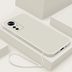 Custodia Silicone Ultra Sottile Morbida 360 Gradi Cover YK7 per Xiaomi Mi 12T Pro 5G Bianco