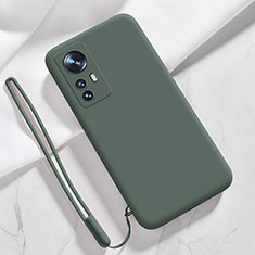 Custodia Silicone Ultra Sottile Morbida 360 Gradi Cover YK8 per Xiaomi Mi 12T 5G Verde Notte