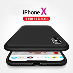 Custodia Silicone Ultra Sottile Morbida 360 Gradi Z02 per Apple iPhone Xs Max Nero