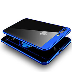 Custodia Silicone Ultra Sottile Morbida 360 Gradi Z03 per Apple iPhone 7 Plus Blu
