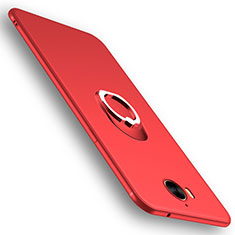 Custodia Silicone Ultra Sottile Morbida con Anello Supporto per Huawei Honor Play 6 Rosso