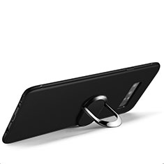 Custodia Silicone Ultra Sottile Morbida con Anello Supporto per Samsung Galaxy Note 8 Nero