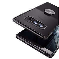 Custodia Silicone Ultra Sottile Morbida con Magnetico Anello Supporto per Samsung Galaxy Note 8 Nero