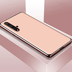 Custodia Silicone Ultra Sottile Morbida Cover C01 per Huawei Nova 5 Oro Rosa