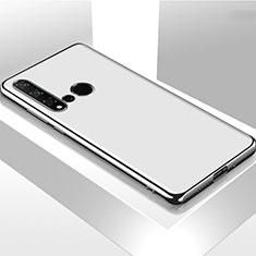 Custodia Silicone Ultra Sottile Morbida Cover C02 per Huawei P20 Lite (2019) Bianco