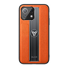 Custodia Silicone Ultra Sottile Morbida Cover C02 per Xiaomi Mi 11 Lite 4G Arancione