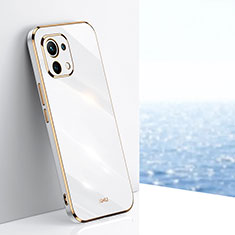 Custodia Silicone Ultra Sottile Morbida Cover C03 per Xiaomi Mi 11 Lite 4G Bianco