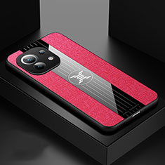 Custodia Silicone Ultra Sottile Morbida Cover C04 per Xiaomi Mi 11 5G Rosso