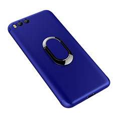 Custodia Silicone Ultra Sottile Morbida Cover con Anello Supporto per Xiaomi Mi 6 Blu
