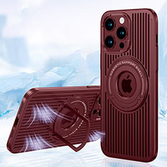 Custodia Silicone Ultra Sottile Morbida Cover con Mag-Safe Magnetic AC1 per Apple iPhone 14 Pro Rosso