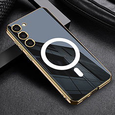 Custodia Silicone Ultra Sottile Morbida Cover con Mag-Safe Magnetic AC1 per Samsung Galaxy S22 5G Nero