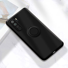 Custodia Silicone Ultra Sottile Morbida Cover con Magnetico Anello Supporto A01 per Huawei Nova 7 SE 5G Nero