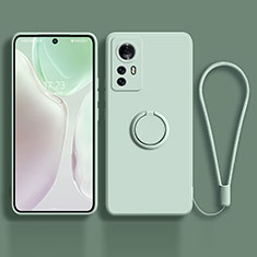 Custodia Silicone Ultra Sottile Morbida Cover con Magnetico Anello Supporto A01 per Xiaomi Mi 12S Pro 5G Verde Pastello