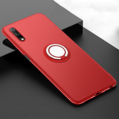 Custodia Silicone Ultra Sottile Morbida Cover con Magnetico Anello Supporto A02 per Huawei Honor 9X Rosso