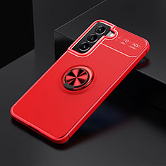Custodia Silicone Ultra Sottile Morbida Cover con Magnetico Anello Supporto A02 per Samsung Galaxy S22 Plus 5G Rosso