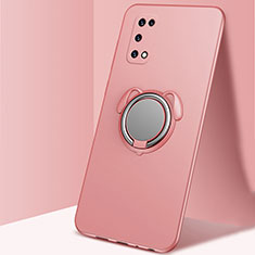 Custodia Silicone Ultra Sottile Morbida Cover con Magnetico Anello Supporto A03 per Oppo K7x 5G Oro Rosa