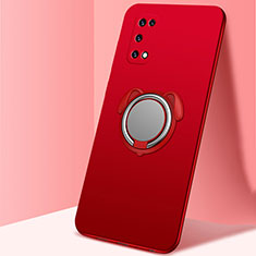 Custodia Silicone Ultra Sottile Morbida Cover con Magnetico Anello Supporto A03 per Oppo K7x 5G Rosso