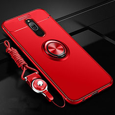 Custodia Silicone Ultra Sottile Morbida Cover con Magnetico Anello Supporto A03 per Xiaomi Redmi 8 Rosso