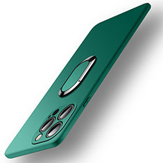 Custodia Silicone Ultra Sottile Morbida Cover con Magnetico Anello Supporto A09 per Apple iPhone 13 Pro Max Verde