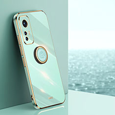 Custodia Silicone Ultra Sottile Morbida Cover con Magnetico Anello Supporto A10 per Xiaomi Mi 12S Pro 5G Verde