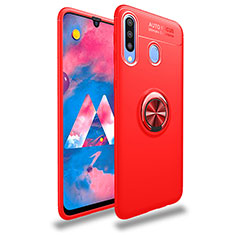 Custodia Silicone Ultra Sottile Morbida Cover con Magnetico Anello Supporto JM1 per Samsung Galaxy M10S Rosso