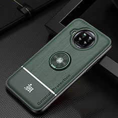 Custodia Silicone Ultra Sottile Morbida Cover con Magnetico Anello Supporto JM1 per Xiaomi Mi 10T Lite 5G Verde