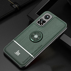 Custodia Silicone Ultra Sottile Morbida Cover con Magnetico Anello Supporto JM1 per Xiaomi Mi 10T Pro 5G Verde