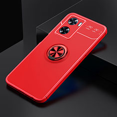 Custodia Silicone Ultra Sottile Morbida Cover con Magnetico Anello Supporto JM2 per OnePlus Nord N20 SE Rosso