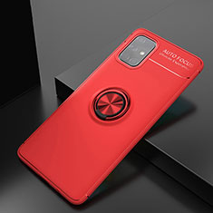 Custodia Silicone Ultra Sottile Morbida Cover con Magnetico Anello Supporto JM2 per Samsung Galaxy A71 4G A715 Rosso