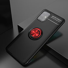 Custodia Silicone Ultra Sottile Morbida Cover con Magnetico Anello Supporto JM2 per Samsung Galaxy A71 4G A715 Rosso e Nero