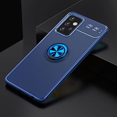 Custodia Silicone Ultra Sottile Morbida Cover con Magnetico Anello Supporto JM2 per Samsung Galaxy A72 5G Blu