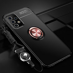 Custodia Silicone Ultra Sottile Morbida Cover con Magnetico Anello Supporto JM3 per Samsung Galaxy A52 5G Rosso