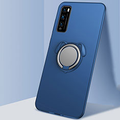 Custodia Silicone Ultra Sottile Morbida Cover con Magnetico Anello Supporto per Huawei Enjoy Z 5G Blu