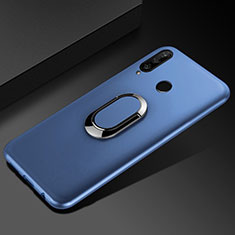 Custodia Silicone Ultra Sottile Morbida Cover con Magnetico Anello Supporto per Huawei Honor 20 Lite Blu