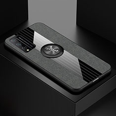 Custodia Silicone Ultra Sottile Morbida Cover con Magnetico Anello Supporto per Huawei Honor Play4T Pro Grigio