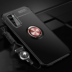 Custodia Silicone Ultra Sottile Morbida Cover con Magnetico Anello Supporto per Huawei Honor V30 5G Multicolore
