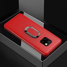 Custodia Silicone Ultra Sottile Morbida Cover con Magnetico Anello Supporto per Huawei Mate 20 Pro Rosso