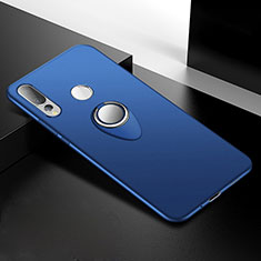 Custodia Silicone Ultra Sottile Morbida Cover con Magnetico Anello Supporto per Huawei Nova 4 Blu