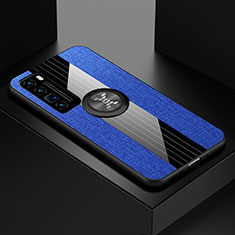 Custodia Silicone Ultra Sottile Morbida Cover con Magnetico Anello Supporto per Huawei Nova 7 Pro 5G Blu
