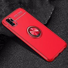 Custodia Silicone Ultra Sottile Morbida Cover con Magnetico Anello Supporto per Huawei P30 Pro New Edition Rosso