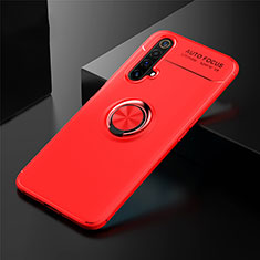 Custodia Silicone Ultra Sottile Morbida Cover con Magnetico Anello Supporto per Realme X3 Rosso