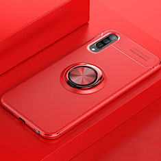 Custodia Silicone Ultra Sottile Morbida Cover con Magnetico Anello Supporto per Samsung Galaxy A90 5G Rosso