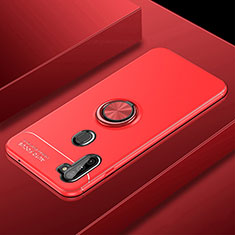 Custodia Silicone Ultra Sottile Morbida Cover con Magnetico Anello Supporto per Samsung Galaxy M11 Rosso