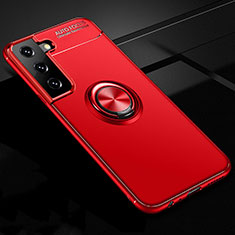 Custodia Silicone Ultra Sottile Morbida Cover con Magnetico Anello Supporto per Samsung Galaxy S21 5G Rosso