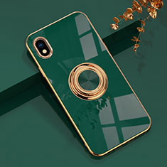Custodia Silicone Ultra Sottile Morbida Cover con Magnetico Anello Supporto per Sony Xperia Ace III SOG08 Verde