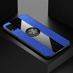 Custodia Silicone Ultra Sottile Morbida Cover con Magnetico Anello Supporto per Xiaomi Mi 10 Lite Blu