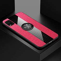 Custodia Silicone Ultra Sottile Morbida Cover con Magnetico Anello Supporto per Xiaomi Mi 10 Lite Rosa Caldo