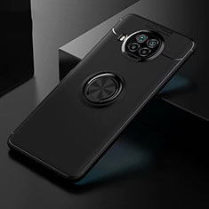 Custodia Silicone Ultra Sottile Morbida Cover con Magnetico Anello Supporto per Xiaomi Mi 10i 5G Nero