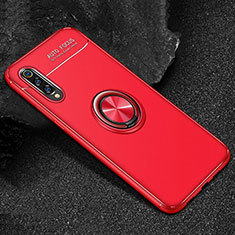 Custodia Silicone Ultra Sottile Morbida Cover con Magnetico Anello Supporto per Xiaomi Mi 9 Lite Rosso